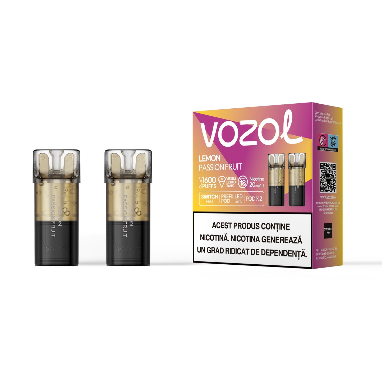 Set 10 buc Cartus VOZOL SWITCH PRO (2 Rezerve)