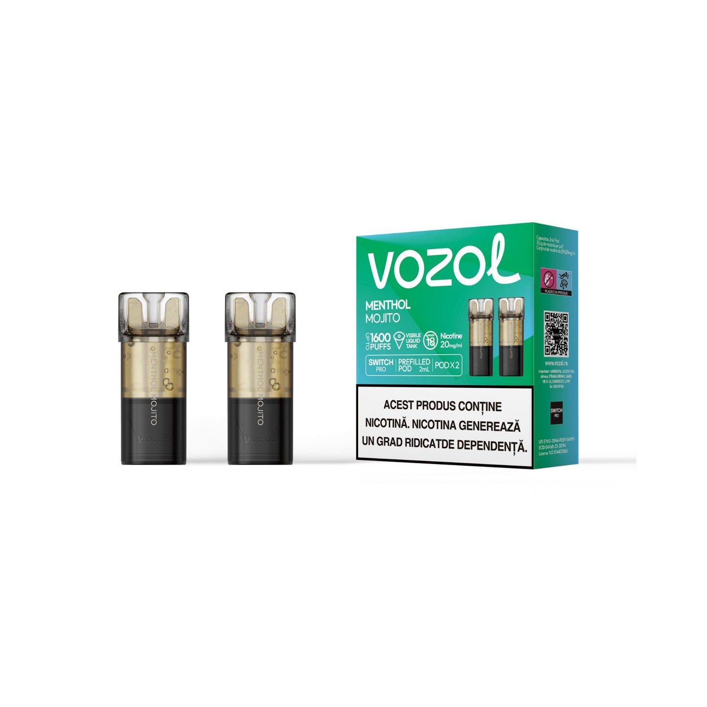 Set 10 buc Cartus VOZOL SWITCH PRO (2 Rezerve)