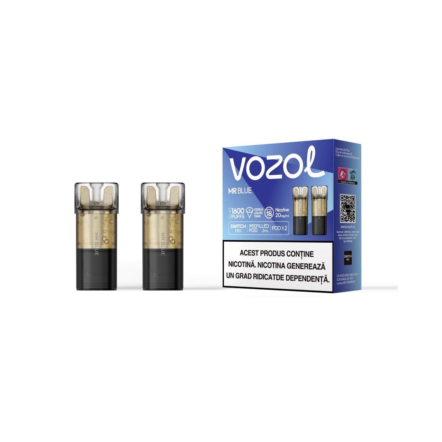 Set 10 buc Cartus VOZOL SWITCH PRO (2 Rezerve)